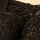 Cozy Unders Heavy Padded Wired Deep Cut All Over Net Glitter 3/4th Coverage Side Support Bra Panty Set