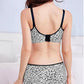 Stylish Bridal Cheetah Bra Panty Sets - Single Padded Non Wired - Brown & White