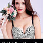 Stylish Bridal Cheetah Bra Panty Sets - Single Padded Non Wired - Brown & White