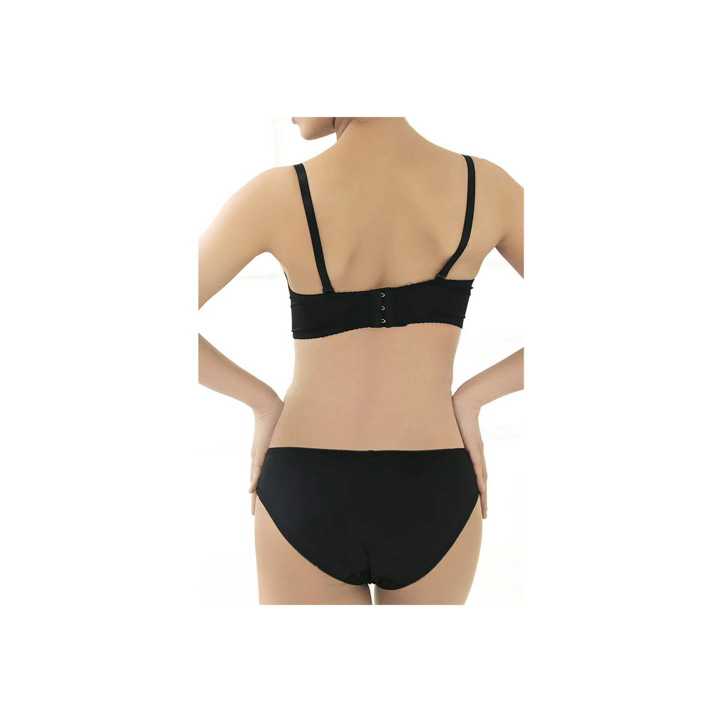 Cozy Unders Heavy Padded Wired Deep Cut All Over Net Glitter 3/4th Coverage Side Support Bra Panty Set